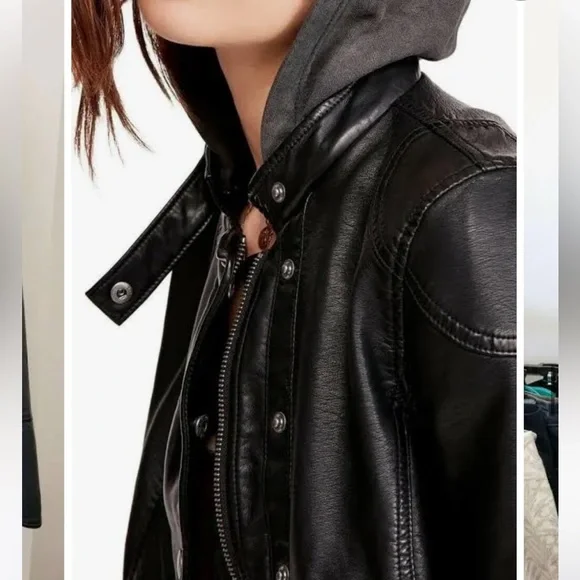 Free People Dawn vegan leather jacket